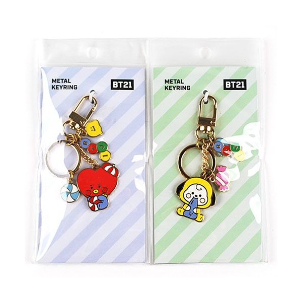 221C] 14500 BT21 메탈 키링 젤리 캔디