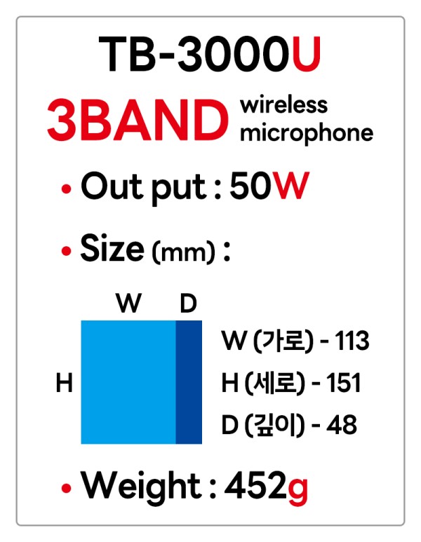 [준성테크] 기가엠 3Band TB-3000U