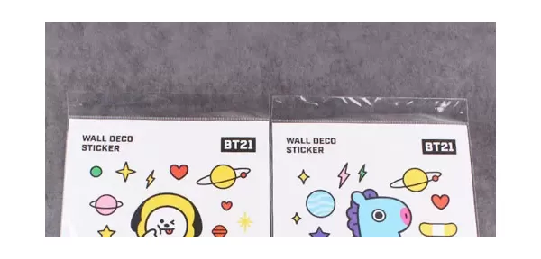 206D] 5000 BT21 월 데코 스티커